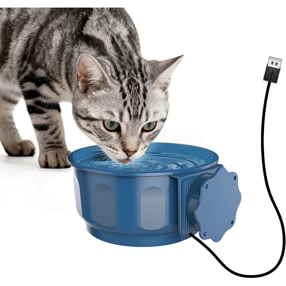 Indoor Pet Small Heated Water Bowl, Cat Thermal Bowl in Winter, 600ML Hanging